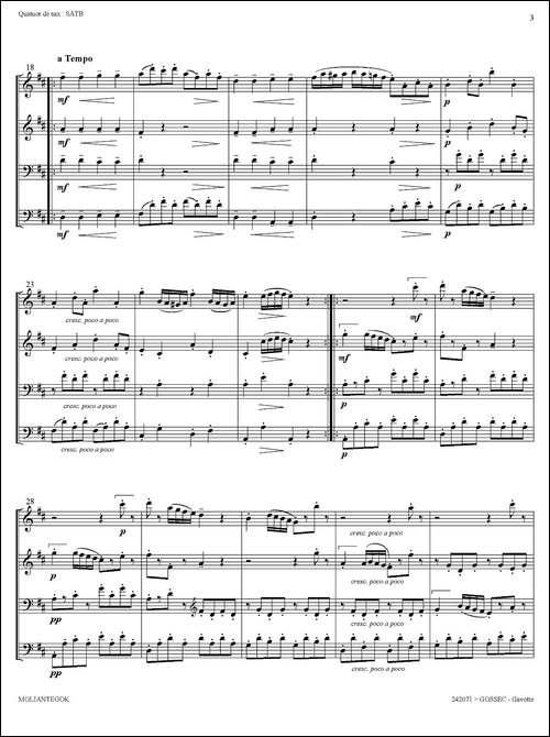 Gavotte-四重奏-萨克斯谱