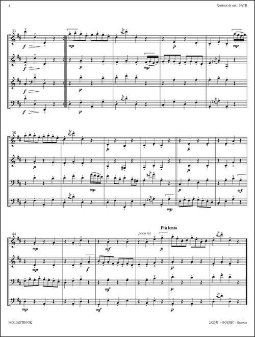 Gavotte-四重奏-萨克斯谱