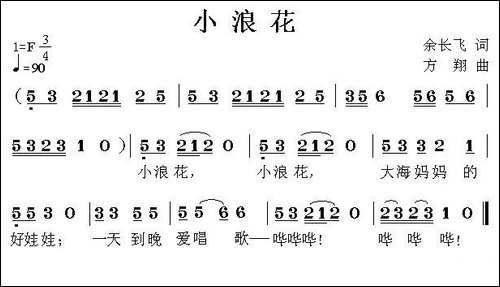 小浪花-余长飞词-方翔曲