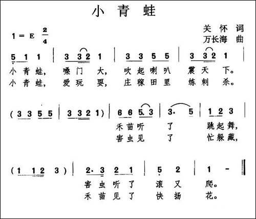小青蛙-关怀词-万长海曲