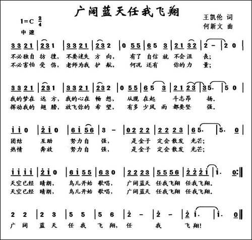 广阔蓝天任我飞翔