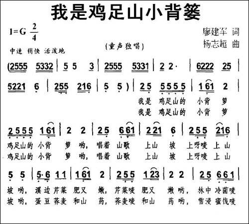 我是鸡足山小背篓