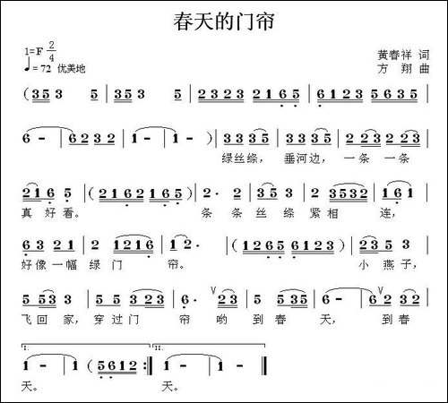 春天的门帘