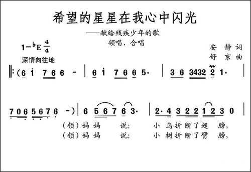 希望的星星在我心中闪光