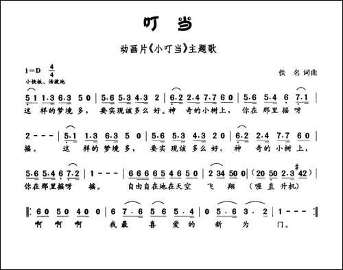 叮当-动画片《小叮当》主题曲