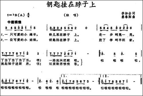 钥匙挂在脖子上-