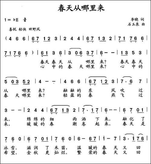 春天从哪里来