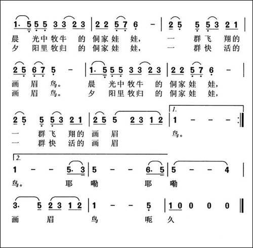 侗寨的画眉鸟