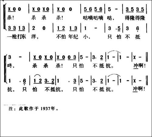军歌金曲：只怕不抵抗-合唱