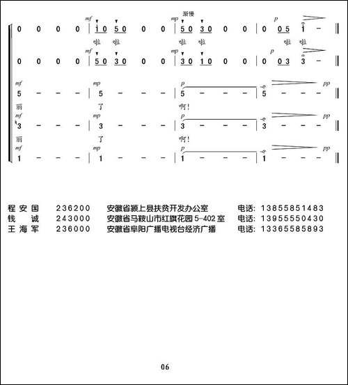 田野的春天-程安国词-钱诚曲、合唱-、王海军编合唱版