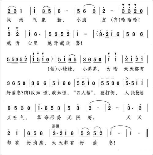 天天都有好消息-颂今-词曲