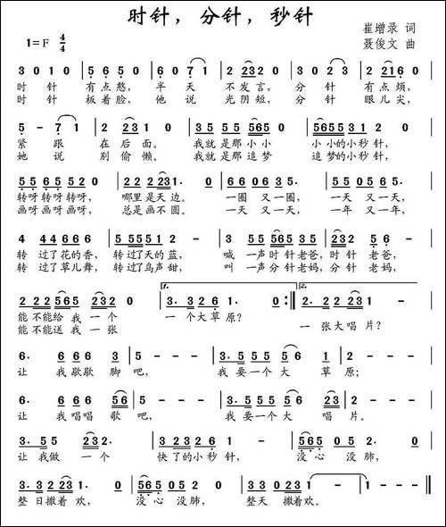 时针，分针，秒针