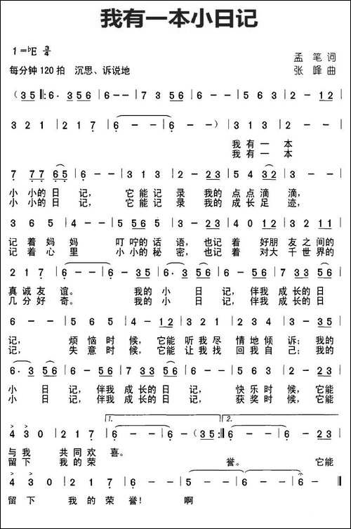 我有一本小日记