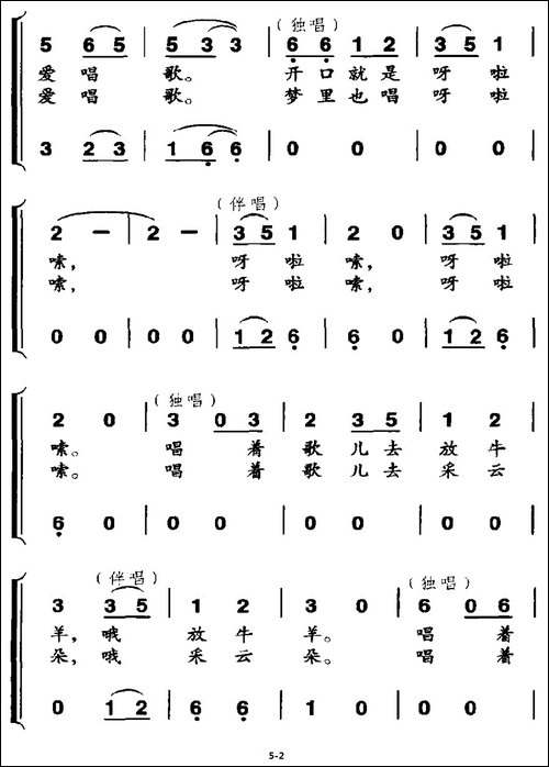雪山的女孩爱唱歌-代伐钟词-李建军曲