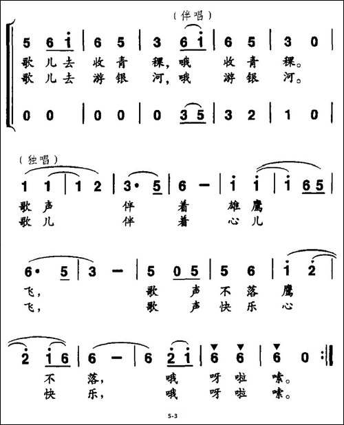 雪山的女孩爱唱歌-代伐钟词-李建军曲