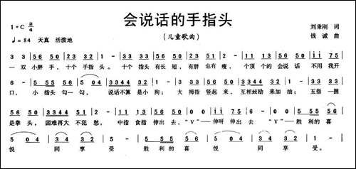 会说话的手指头-刘秉刚词-钱诚曲