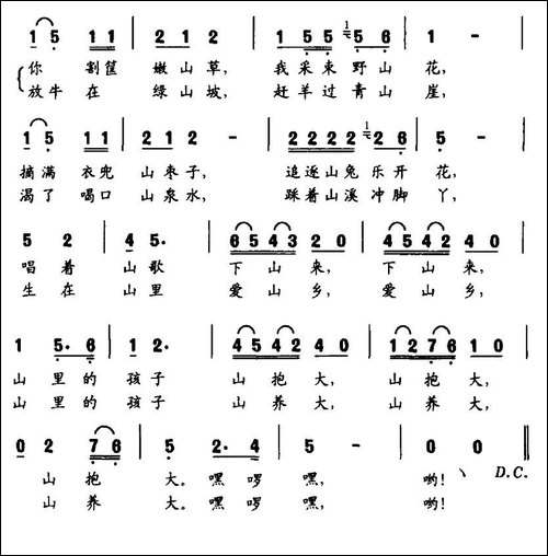 山里的孩子-巩建华词-张小灵曲