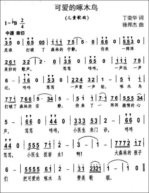 可爱的啄木鸟