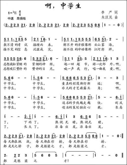 啊，中学生