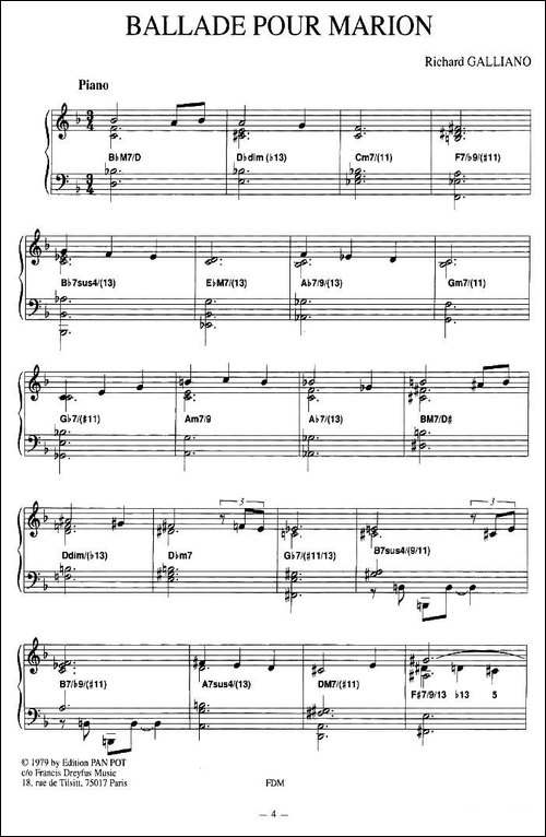BALLADE-FOUR-MARION-手风琴谱