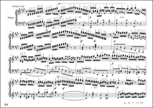车尔尼大的三度音阶与双音经过句练习-作品245号-手风琴谱