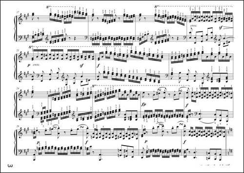 车尔尼大的三度音阶与双音经过句练习-作品245号-手风琴谱