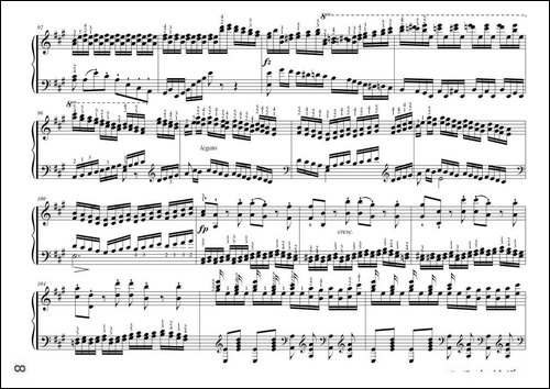 车尔尼大的三度音阶与双音经过句练习-作品245号-手风琴谱