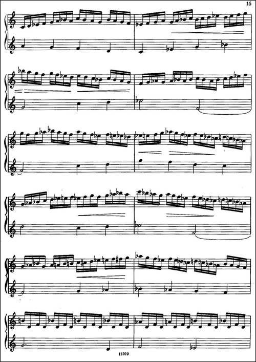 冬季素描4.北风-手风琴谱