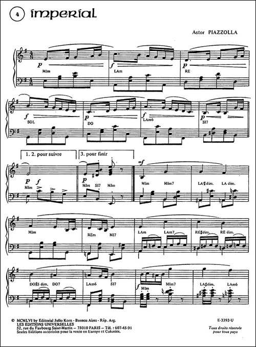 Piazzolla合集：4、Imperial-手风琴谱