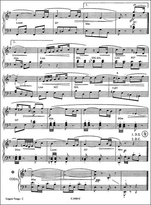 Piazzolla合集：5、Tzigand-Tango-古典探戈-手风琴谱