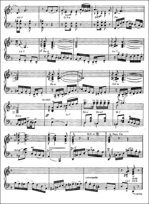 Piazzolla合集：8、Contrabajeando-手风琴谱