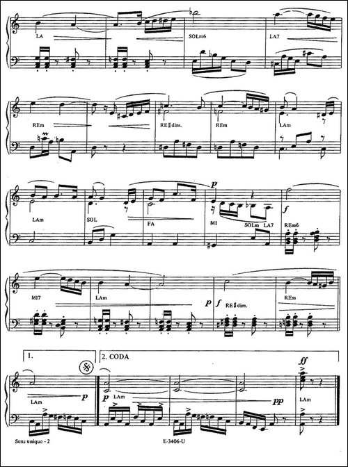 Piazzolla合集：13、Sens-Unique-手风琴谱