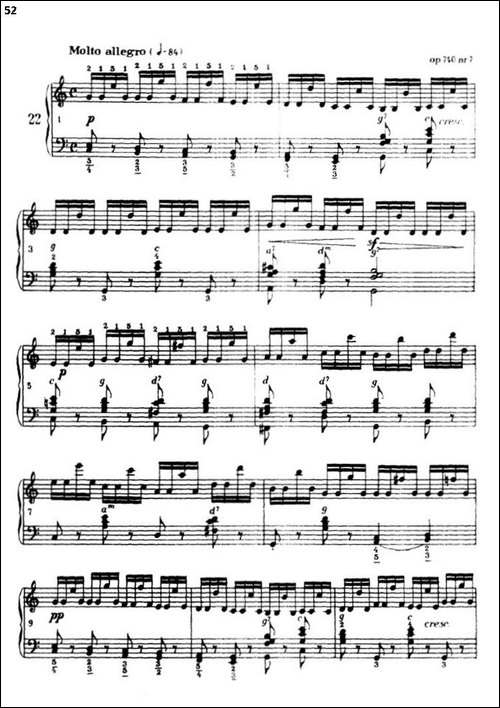 《车尔尼手风琴练习曲集》-第三册-P52—74-手风琴谱