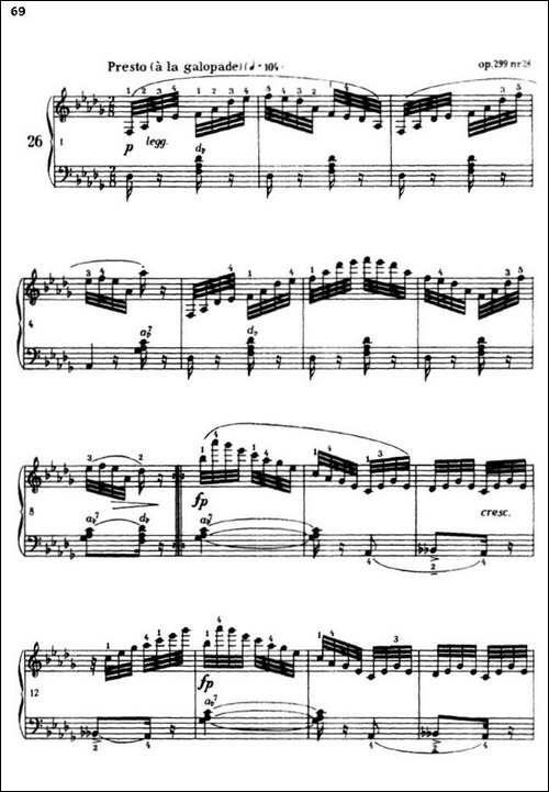 《车尔尼手风琴练习曲集》-第三册-P52—74-手风琴谱