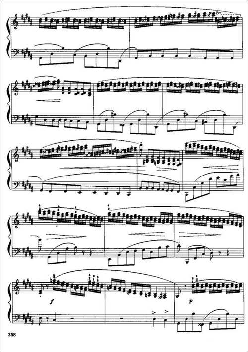 手风琴练习曲-肖邦作品25之6-手风琴谱