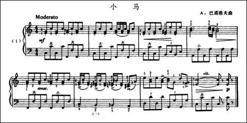 小马-手风琴谱