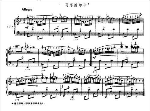 马车波尔卡-手风琴谱