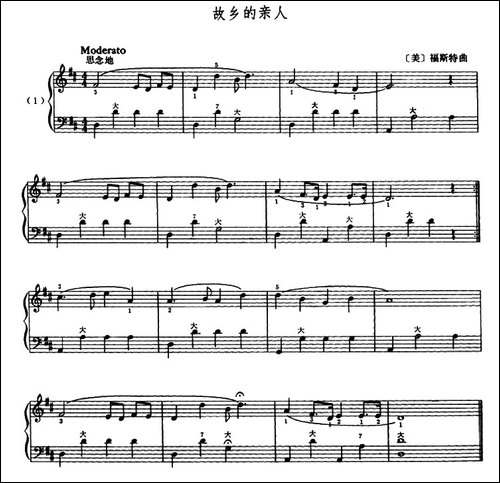故乡的亲人-手风琴谱