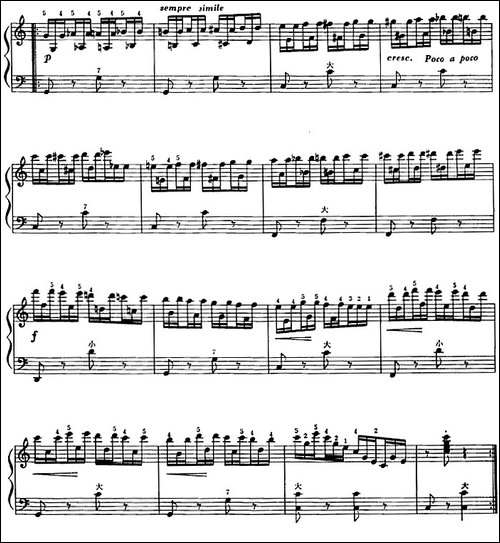 手风琴技术训练练习曲-25-手风琴谱