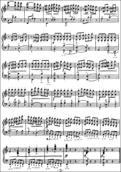 手风琴技术训练练习曲-26-手风琴谱