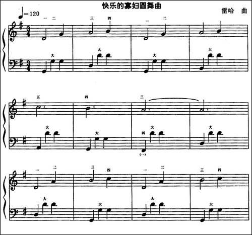 快乐的寡妇圆舞曲-手风琴谱