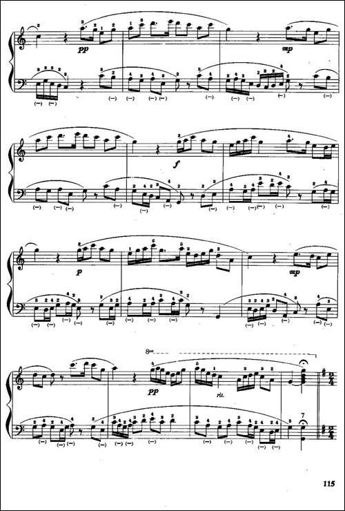 儿童手风琴曲：牧童短笛-手风琴谱