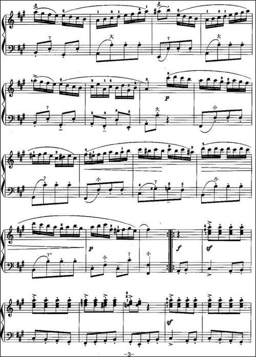 儿童手风琴曲：土耳其进行曲-手风琴谱
