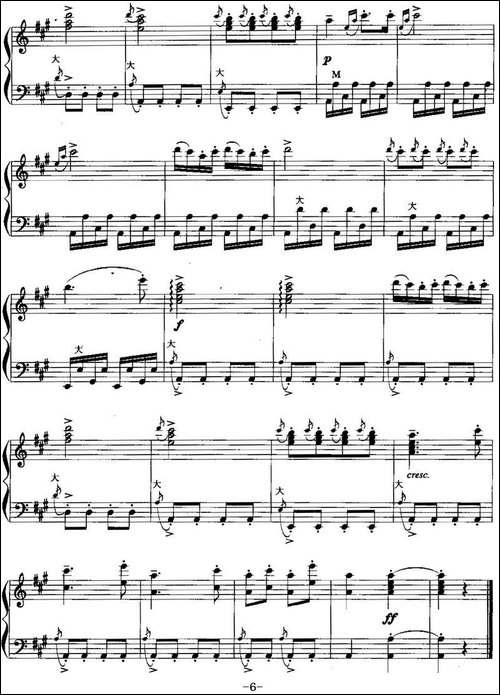 儿童手风琴曲：土耳其进行曲-手风琴谱