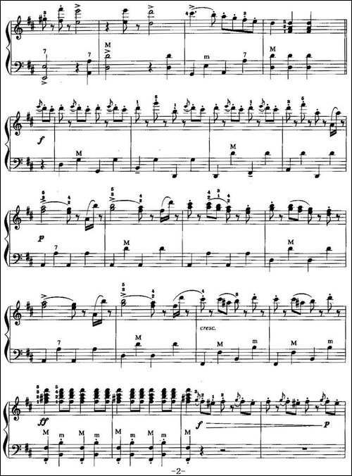 儿童手风琴曲：拉特茨基进行曲-手风琴谱