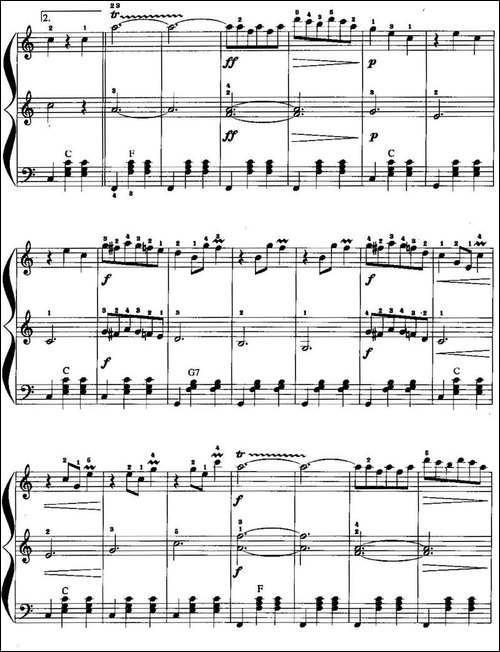 儿童手风琴曲：杜鹃圆舞曲-二重奏-手风琴谱