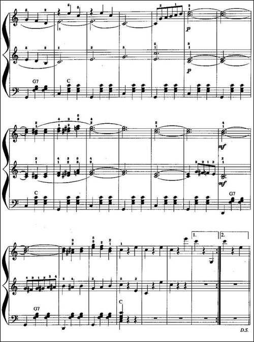 儿童手风琴曲：杜鹃圆舞曲-二重奏-手风琴谱