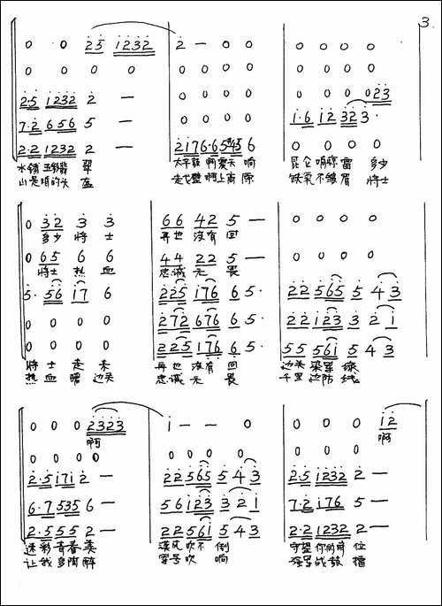 守卫大西北-手稿谱