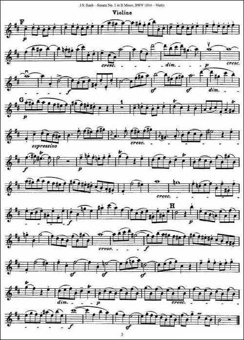 巴赫小提琴奏鸣曲No.1b小调-BWV-1014-[小提琴谱]-提琴谱