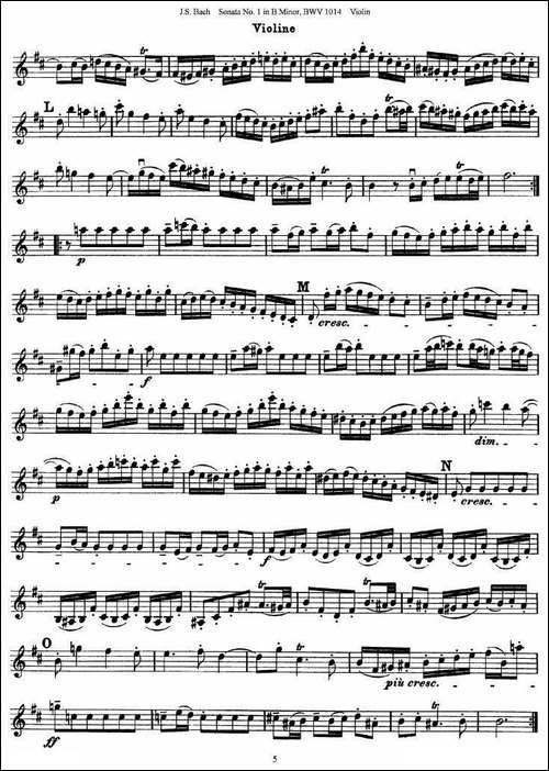 巴赫小提琴奏鸣曲No.1b小调-BWV-1014-[小提琴谱]-提琴谱